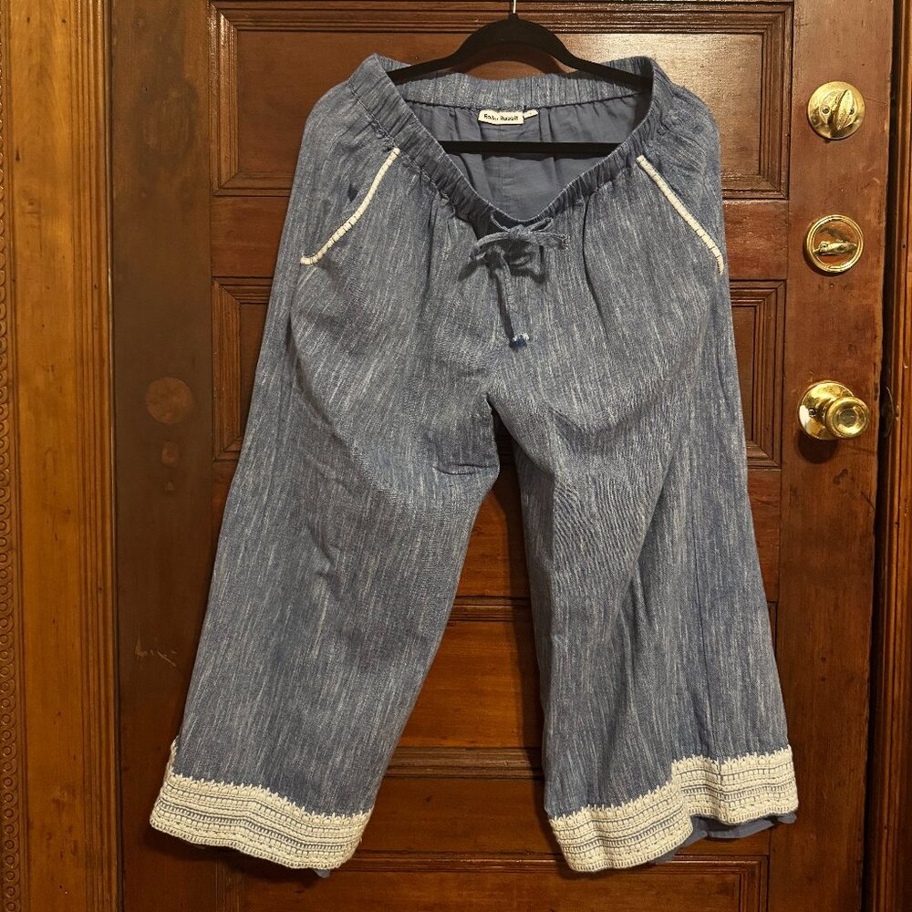 Roller Rabbit Blue and White Pant